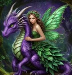 Изумрудная фея для фиолетового дракона